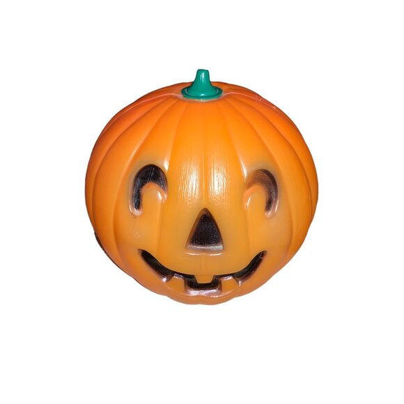 Halloween Plastic Blow Mold Jack-O-Lantern Pumpkin Tabletop  Decoration - Picture 2 of 10